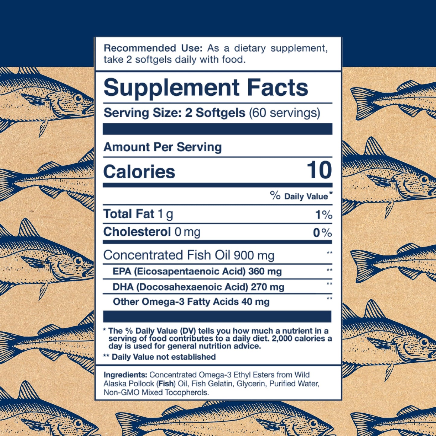 Wiley's Finest Wild Alaskan Fish Oil Easy Swallow Minis - Omega-3 Fish Oil Supplement for Adults and Kids - Double-Strength 630mg EPA and DHA Natural Supplement - 120 Mini Softgels (60 Servings)