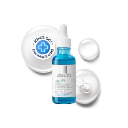 La Roche-Posay Hyalu B5 Pure Hyaluronic Acid Serum for Face | Vitamin B5 + Hyaluronic Acid + Madecassoside | Hydrating Serum Visibly Plumps Skin | Sensitive Skin Safe | Anti Aging Serum | Oil-Free