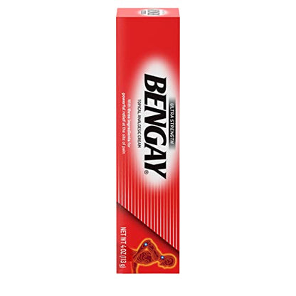 Bengay Ultra Strength Topical Pain Relief Cream, Non-Greasy Topical Analgesic for Minor Arthritis, Muscle, Joint, and Back Pain, Camphor, Menthol & Methyl Salicylate, 4 oz