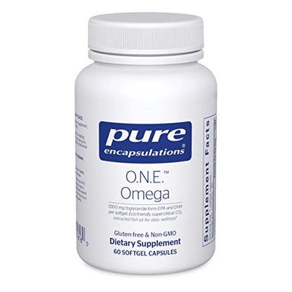 Pure Encapsulations O.N.E. Omega - Fish Oil Supplement for Heart Health, Joints, Skin, Eyes, and Cognition* - Fish Oil Concentrate with EPA and DHA - 60 Softgel Capsules