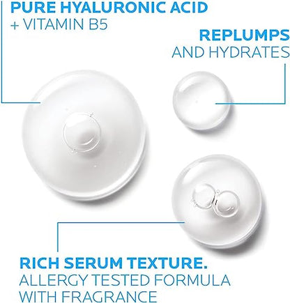 La Roche-Posay Hyalu B5 Pure Hyaluronic Acid Serum for Face | Vitamin B5 + Hyaluronic Acid + Madecassoside | Hydrating Serum Visibly Plumps Skin | Sensitive Skin Safe | Anti Aging Serum | Oil-Free