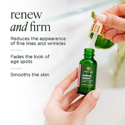 Tree of Life Retinol Serum for Face - Anti Aging Retinol with Hyaluronic Acid Face Serum for Acne Marks and Skin Texture Smoothing Fine Lines and Skin Brightening Dermatologist-Tested - 2 Fl Oz