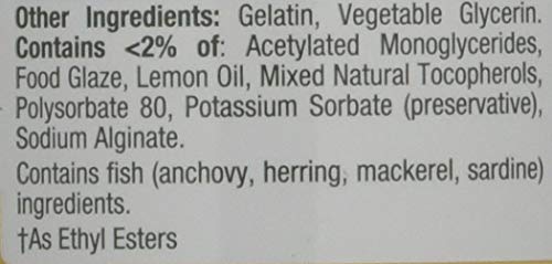 Nature's Bounty Mini Fish Oil Softgels 1290 mg, Omega-3, Supports Heart Health, Odor-Less, 90 Mini Coated Softgels