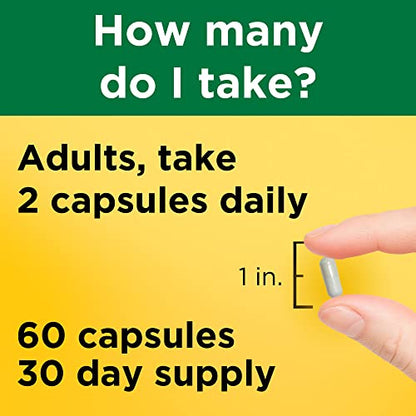 Nature Made Magnesium Glycinate 200 mg per serving, Magnesium Supplement for Muscle, Heart, Nerve and Bone Support, 60 Magnesium Bisglycinate Capsules, 30 Day Supply