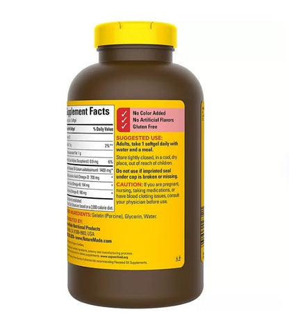 MUNCHIE MIX Flaxseed Oil 1400 mg Softgels for Heart Health (300 ct.)