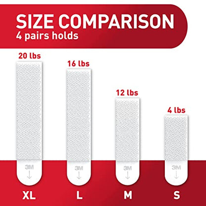 Command Large Picture Hanging Strips, Damage Free Hanging Picture Hangers, No Tools Wall Hanging Strips for Back to School Dorm Organization, 14 White Adhesive Strip Pairs(28 Command Strips)