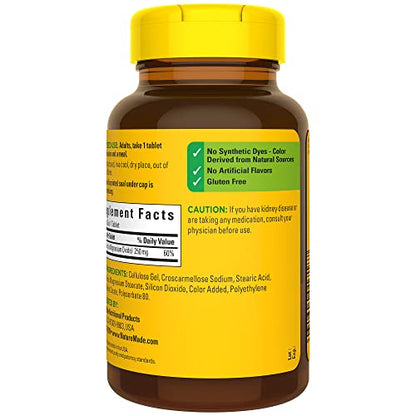 Nature Made Magnesium Oxide 250 mg, Magnesium Supplement for Muscle, Heart, Bone and Nerve Health Support, 200 Tablets, 200 Day Supply