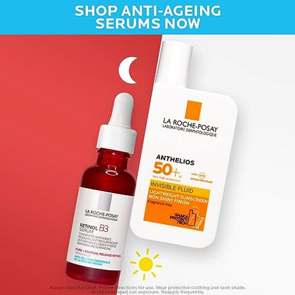 La Roche-Posay Pure Retinol Face Serum with Vitamin B3. Anti Aging Face Serum for Lines, Wrinkles & Premature Sun Damage to Resurface & Hydrate. Suitable for Sensitive Skin, 1.0 Fl. Oz