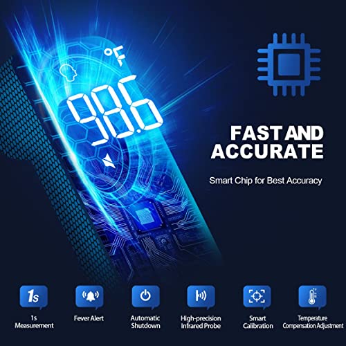 No-Touch Thermometer for Adults and Kids, Digital Accurate Baby Thermometer with Fever Alarm, 1 Second Fast Result, FSA HSA eligible, Easy to use, 2 in 1 Mode Health Care Thermometer