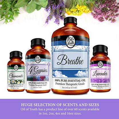 Oil of Youth Essential Oils 8oz - Helichrysum Essential Oil - 8 Fluid Ounces - Helichrysum Oil - Helichrysum Essential Oil Bulk