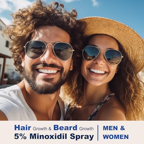 Minoxidil for Men Hair Regrowth, 5% Minoxidil for Women Hair Growth, Minoxidil 5 Percent Hair Growth Spray, Minoxidil 5% Beard Growth, Hair Growth Serum, Hair Loss Treatments for Women and Men.