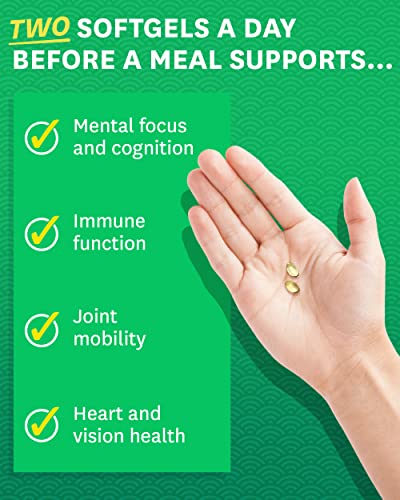Zenwise Health Vegan Omega 3 - Plant Powered Omega-3 from Marine Algal Oil with EPA and DHA Fatty Acids - AVA Certified Vegan Support for Immune Function, Brain, Joints, Heart & Skin - 120 Count