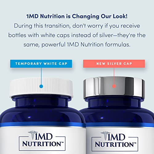 1MD Nutrition KrillMD - Antarctic Krill Oil Omega 3 Supplement with Astaxanthin, EPA, DHA | 2X More Effective Than Fish Oil | 60 Softgels