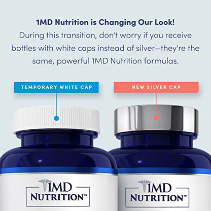 1MD Nutrition KrillMD - Antarctic Krill Oil Omega 3 Supplement with Astaxanthin, EPA, DHA | 2X More Effective Than Fish Oil | 60 Softgels