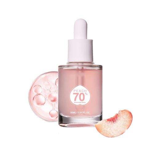 Peach 70 Niacinamide Serum,Peach 70% Niacin Serum for Face,Hydrating Serum,Face Serum for Women Face Plump & Smooth Fine Line Daily Clean Beauty (1pc)