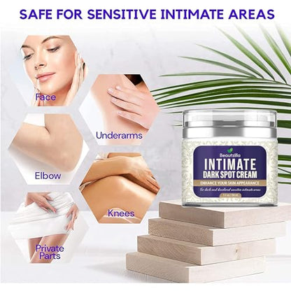Beautzilla Moisturizing Intimate Area Dark Spot Corrector with Instant Results for Knees, Elbows, Underarms, and Thighs