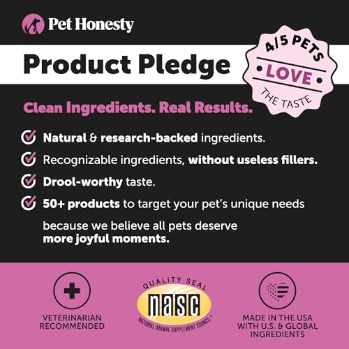 Pet Honesty Multivitamin Dog Supplement, Glucosamine chondroitin for dogs, Probiotics, Omega Fish oil, dog supplements & vitamins, dog vitamins for skin and coat allergies, (Peanut Butter 90 ct)