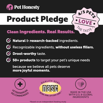 Pet Honesty Multivitamin Dog Supplement, Glucosamine chondroitin for Dogs, Probiotics, Omega Fish Oil, Dog Supplements & Vitamins, Dog Vitamins for Skin and Coat Allergies, (Chicken 90 ct)