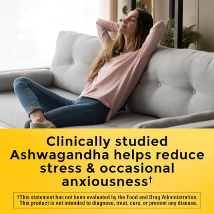 Nature Made Ashwagandha Capsules 125mg for Stress Support, 60 Capsules, 60 Day Supply