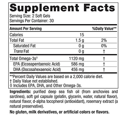 Nordic Naturals Ultimate Omega 2X Mini, Strawberry Flavor - 60 Mini Soft Gels - 1120 mg Omega-3 - High-Potency Omega-3 Fish Oil Supplement - EPA & DHA - Promotes Brain & Heart Health - 30 Servings
