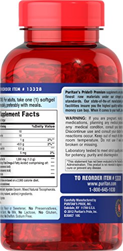 Puritan's Pride Omega-3 Fish Oil 1200mg, 200 softgels (13328)