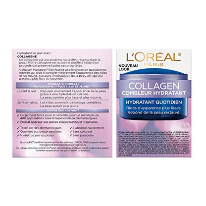 L’Oréal Paris Collagen Daily Face Moisturizer, Reduce Wrinkles, Face Cream 1.7 oz