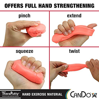 CanDo TheraPutty Standard Hand Exercise Putty For Rehabilitation, Exercises, Hand Therapy, Occupational Therapy, Hand Strengthening, Improve Motor Skills, Stress Relief