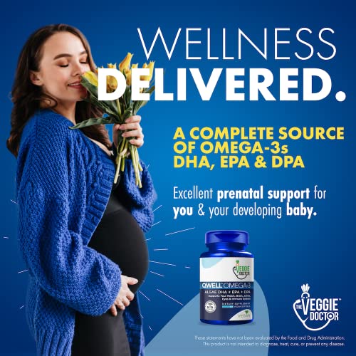 Omega 3 Fish Oil Alternative - Vegan Omega 3 Supplement - No Carrageenan – Plant Based Algae Omega 3 Fatty Acid Supplements - DHA, EPA, DPA - Heart, Brain, Joint, Eye, Immune Support