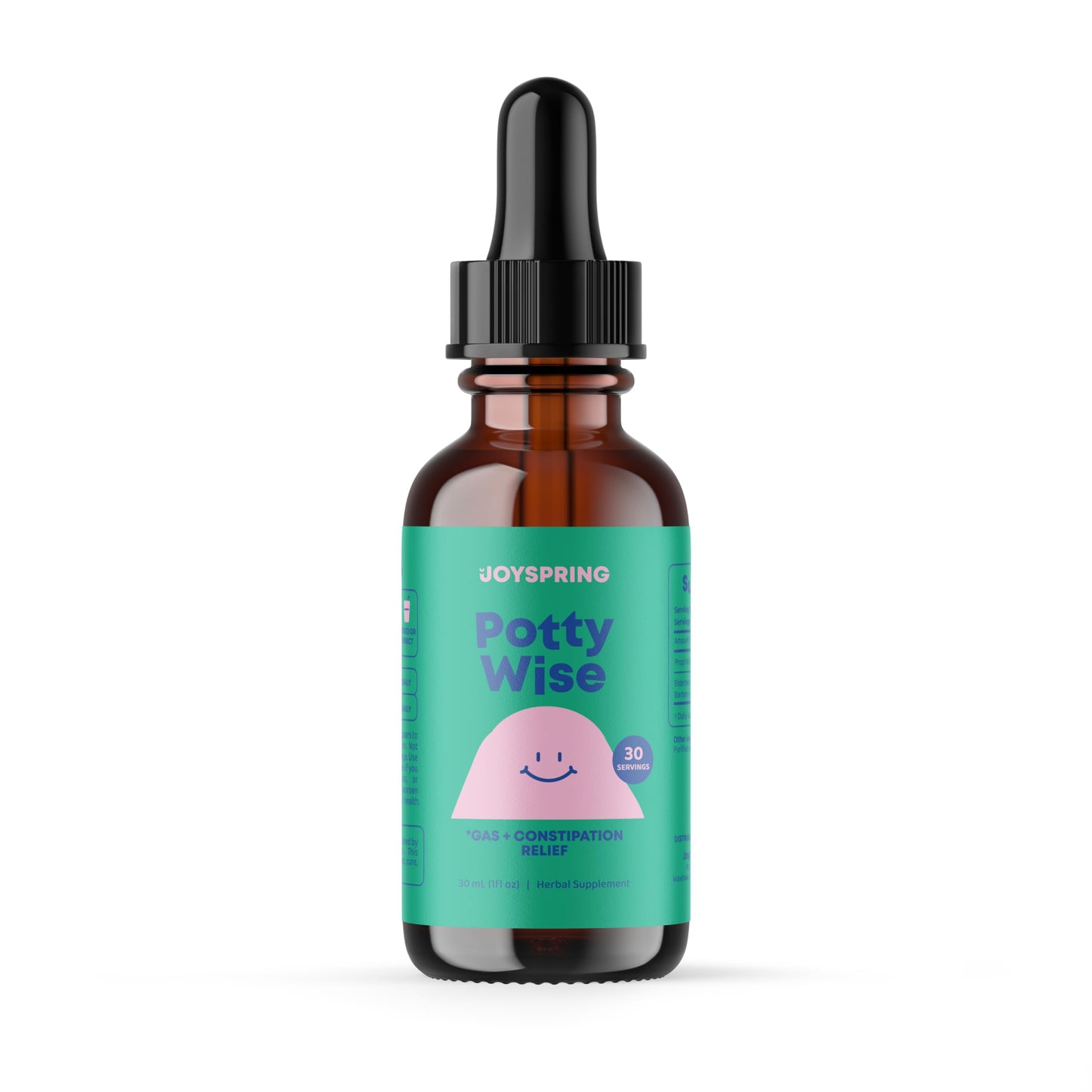 JoySpring Potty Wise Consitpation Relief for Kids for Happy Comfortable Kids - Natural Constipation Relief for Kids - Gentle Herbal Laxatives for Constipation - Vegan, Gluten-Free, Sugar-Free