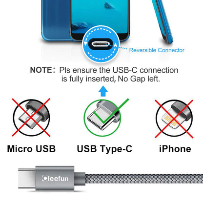 CLEEFUN USB C Charger Cable 10ft, Fast Charging USB to USB C Cable Braided USB Type C Cable for iPhone15 Plus/15 Pro Max Samsung Galaxy S23 S22 S21 S20 FE Ultra S10 S9 Note 20 10 A54/ Moto/LG, Grey
