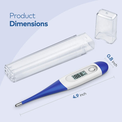 Boncare Thermometer for Adults with 10 Seconds Fast Reading, Digital Oral Thermometer for Fever, Basal Thermometer