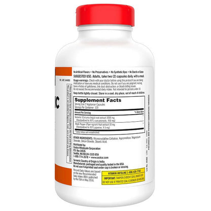 Kirkland Signature Turmeric 1000 mg., 240 Capsules