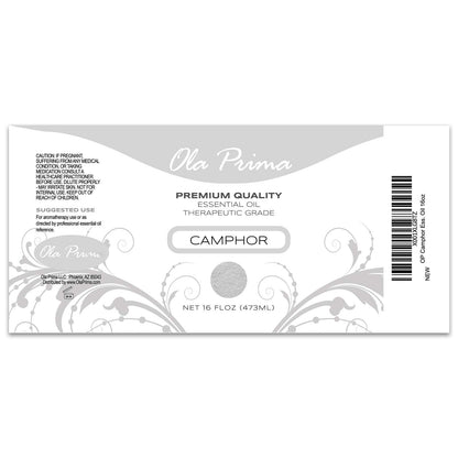 Ola Prima Oils - Camphor Essential Oil (16 oz Bulk) for Aromatherapy, Diffuser, Freshener, Relaxation - Camphor Oil for Skin - Aromatherapy Diffuser Oil