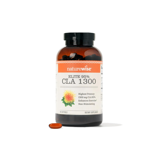 NatureWise CLA 1300 - CLA Supplement w/ 95% Active Conjugated Linoleic Acid for Women and Men, Non-Stimulating, Supports Weight & Fitness Goals - Non-GMO, Gluten Free - 180 Softgels[2-Month Supply]
