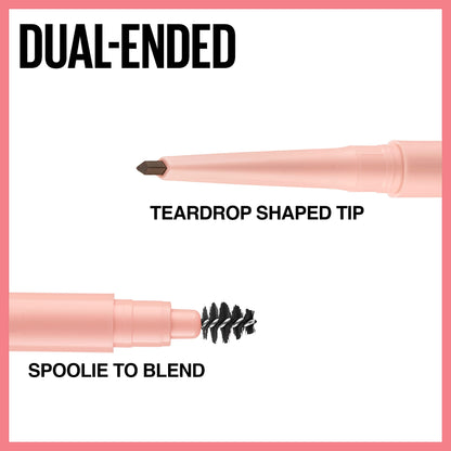 Maybelline Total Temptation Eyebrow Definer Pencil, Medium Brown, 1 Count