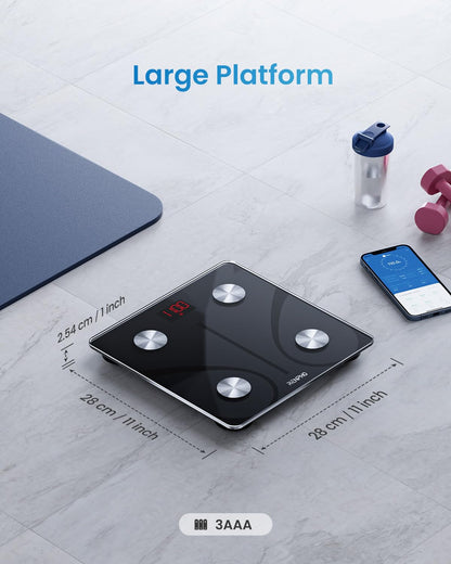RENPHO Smart Scale for Body Weight, FSA HSA Eligible, Digital Bathroom Scale BMI Weighing Bluetooth Body Fat Scale, Body Composition Monitor Health Analyzer with Smartphone App, 400 lbs - Elis 1