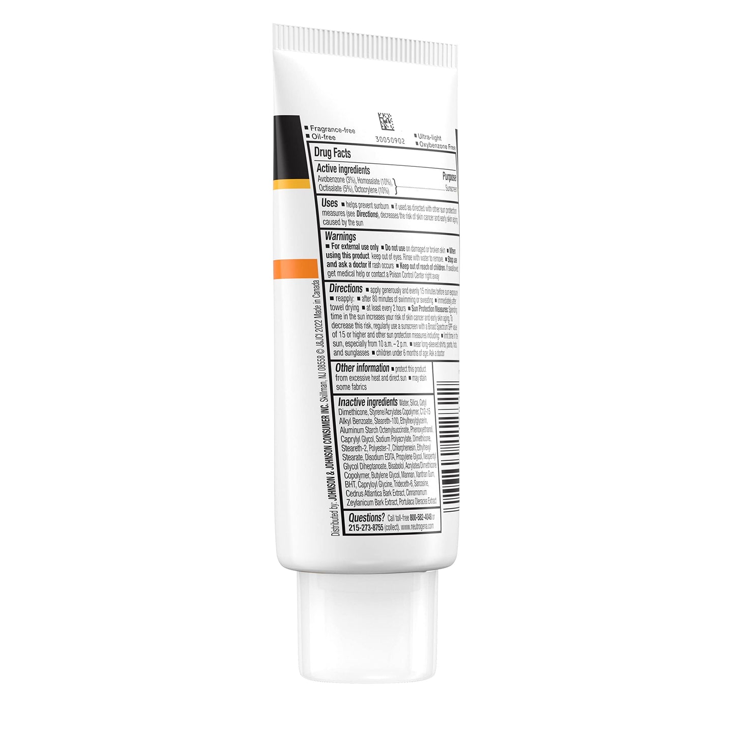 Neutrogena Face Sunscreen, Broad Spectrum SPF 50 Clear Face, Breakout Free Lotion, Fragrance- & Oxybenzone-Free, Non-Comedogenic, 3 Fl. Oz