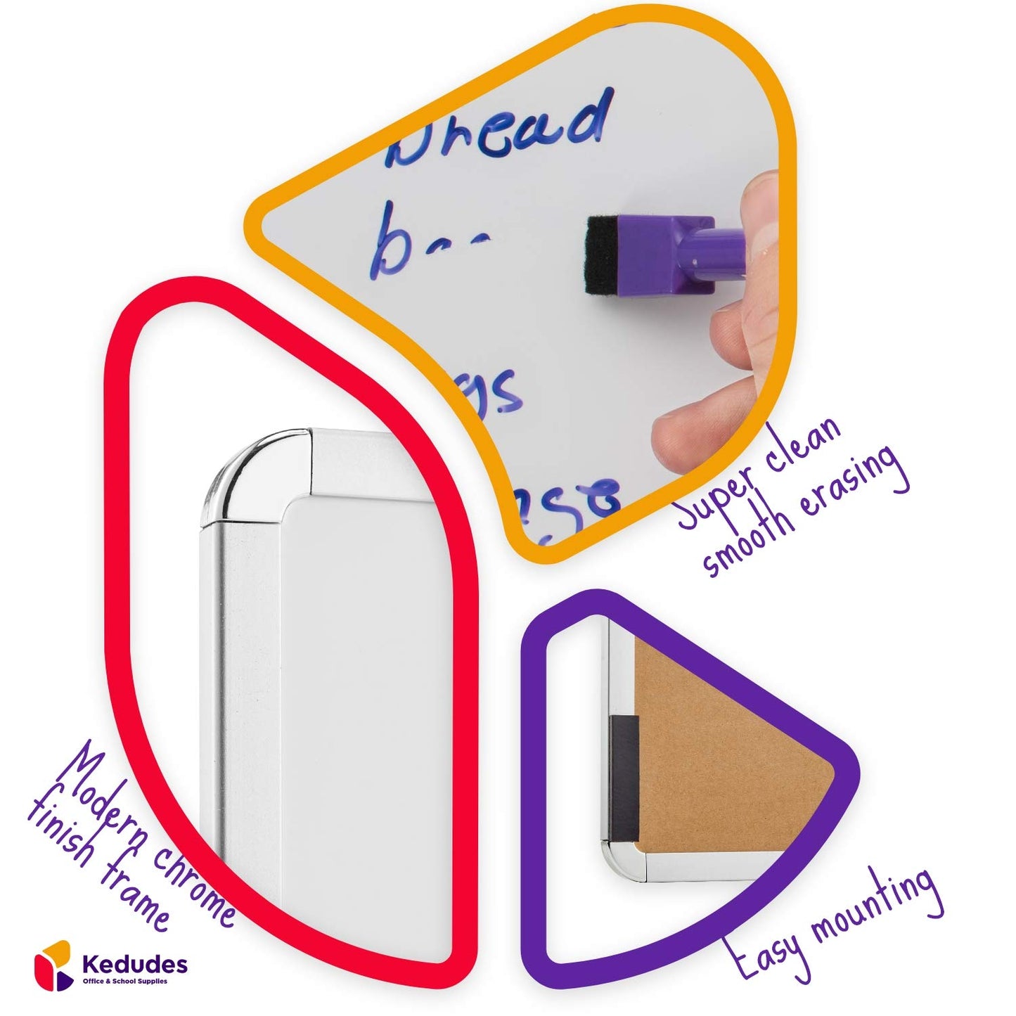 Magnetic Small White Board Dry Erase 11’’x14’’ - Mini Dry Erase Board Magnetic with 6 Markers, Personal Whiteboard Magnetic for Refrigerator Wall, White Boards, Small Magnetic Whiteboard for Fridge