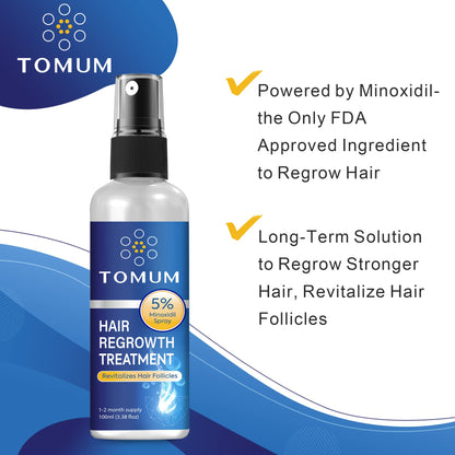 RELLET 5% Minoxidil Hair Growth Spray For Men and Women 100Ml Hair Regrowth Treatment Serum For Stronger Thicker Longer Hair Help to Stop Thinning and loss hair 2 Month supply