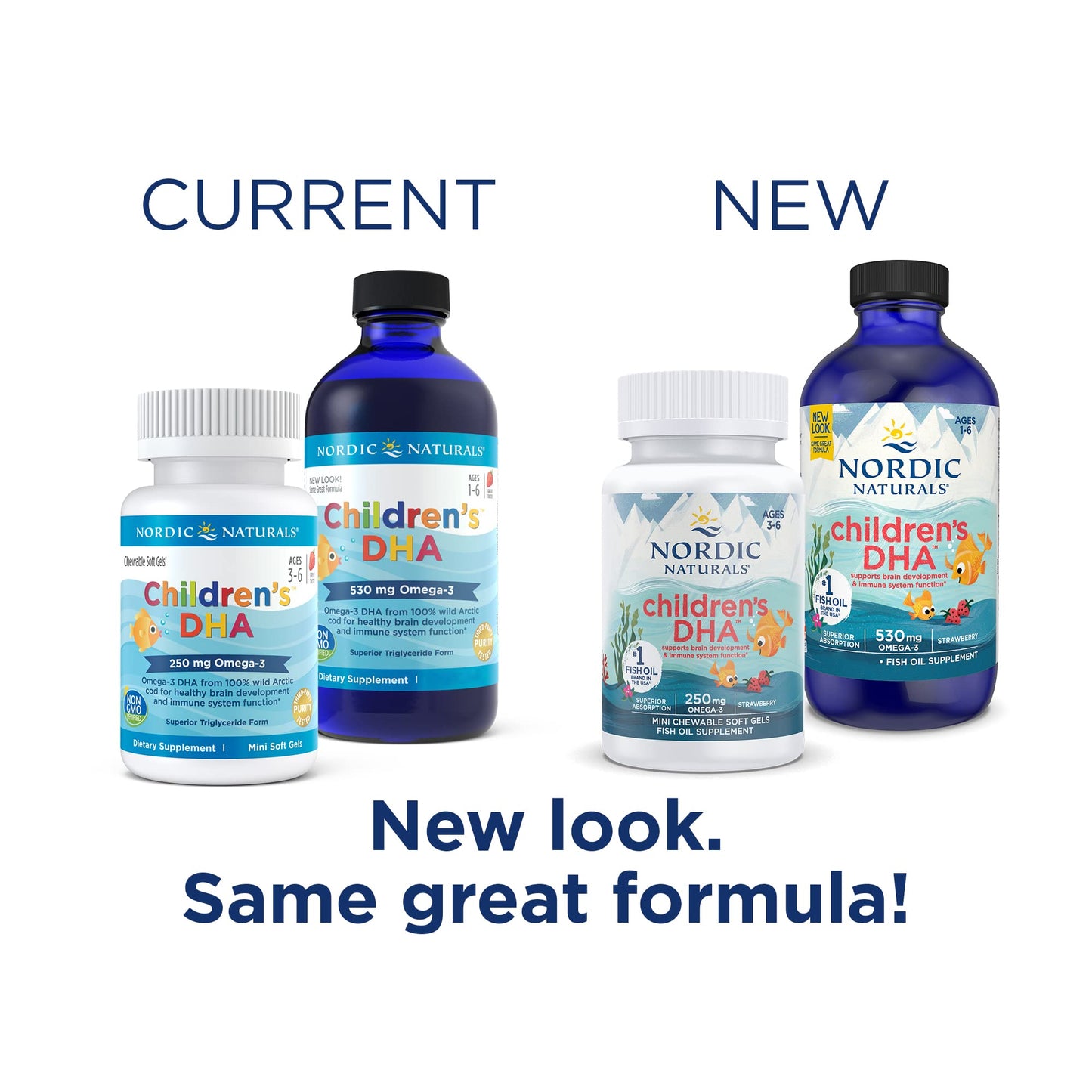 Nordic Naturals Children’s DHA, Strawberry - 8 oz for Kids - 530 mg Omega-3 with EPA & DHA - Brain Development & Function - Non-GMO - 96 Servings