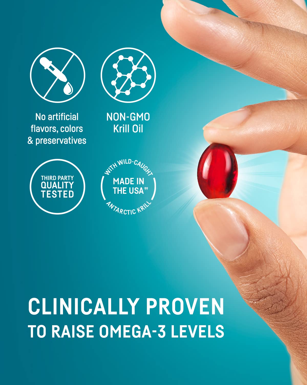 Kori Krill Antarctic Krill Oil Omega 3 Supplement, EPA & DHA, Krill Oil Supplements with Superior Absorption vs. Fish Oil, 600 mg, 60 softgels