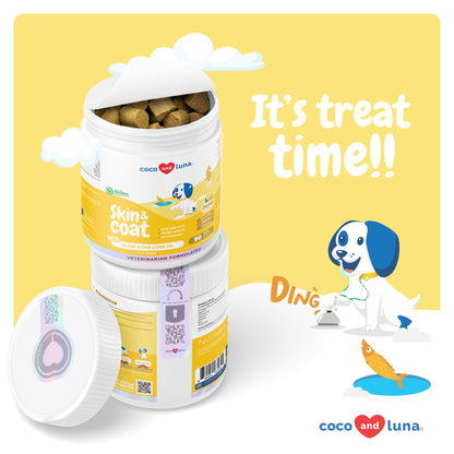 Omega 3 Fish Oil for Dogs - 90 Soft Chews - with Cod Liver Oil, Algae Oil, EPA & DHA Fatty Acids for Dog Shedding, Itchy, Dry Skin, Joint & Heart Support (Soft Chews)