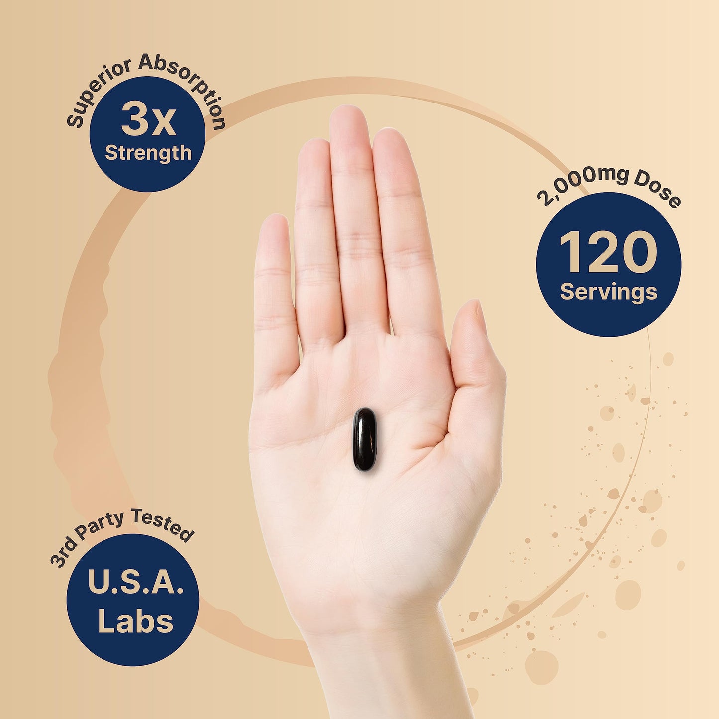 Antarctic Krill Oil 2000mg Supplement, 240 Softgels, 3X Strength Natural Source of Omega-3s, EPA 240mg + DHA 160mg + Astaxanthin 800mcg – No Fishy Aftertaste – Mercury Free & Non-GMO