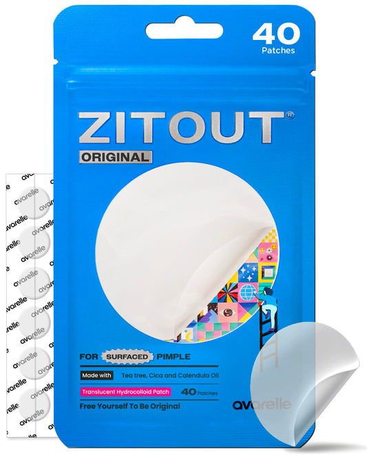 AVARELLE Pimple Patches |Hydrocolloid Acne Patches |ZITOUT FSA HSA Eligible Pimple Patches for Face with Tea Tree, Cica, & Calendula |Vegan, Cruelty Free, Carbonfree