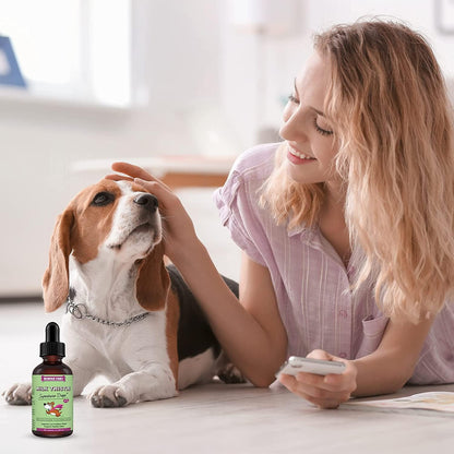 Wonder Paws Milk Thistle, Liver Support for Dogs, Supports Kidney Function for Pets, Detox, Hepatic Support, with Wild Alaskan Salmon Oil & Curcumin, Omega 3 EPA & DHA (2, Ounces)