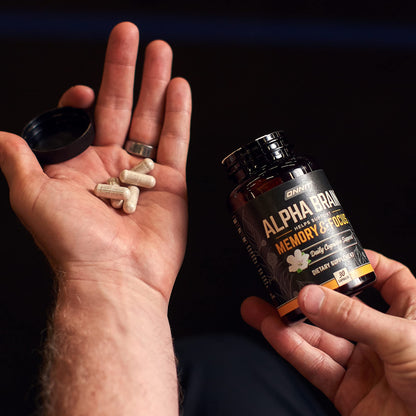 ONNIT Alpha Brain Premium Nootropic Brain Supplement, 30 Count, for Men & Women - Caffeine-Free Focus Capsules for Concentration, Brain Booster & Memory Support