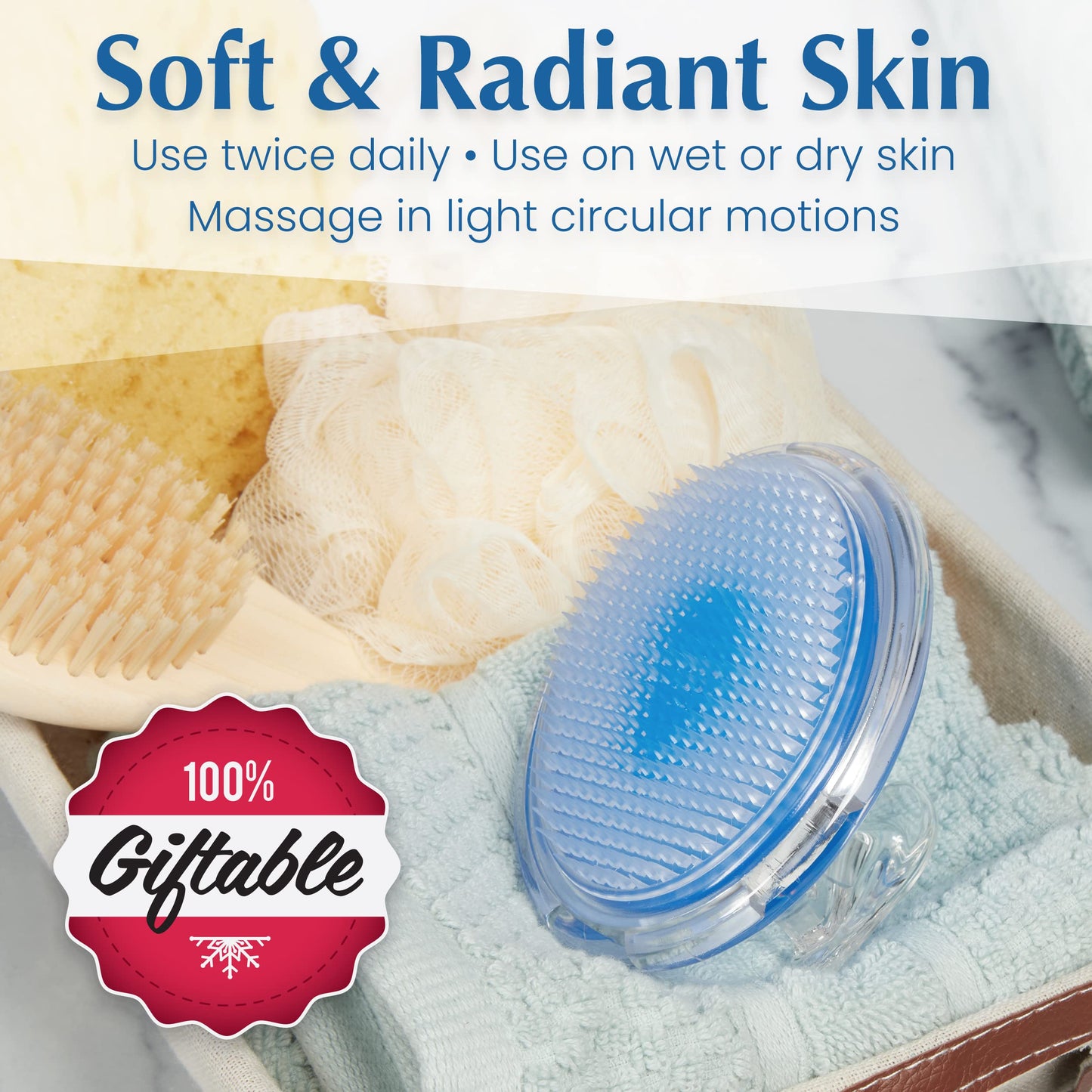 Dylonic Exfoliating Body Scrub Razor Bump Brush + Ingrown Hairs Treatment - Skin Exfoliator for Body Shaving Irritation, Strawberry Legs, Armpit, Bikini Line - Body Exfoliator Scrubber Loofah