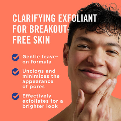 PanOxyl Clarifying Exfoliant with 2% Salicylic Acid, BHA Liquid Exfoliant for Face, Unclogs and Minimizes Appearance of Pores, Blue Algae & Antioxidants Help Calm Redness, For Acne Prone Skin, 4 fl oz