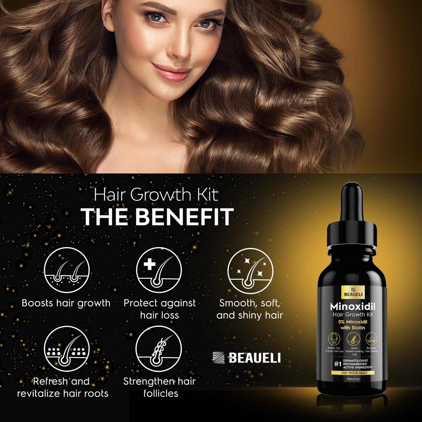 5% Minoxidil for Men Hair, Minoxidil for Women Hair Growth, Minoxidil for Men Beard Growth, Minoxidil 5 Percent, Hair Regrowth for Men, Hair Loss Treatments for Women 1oz