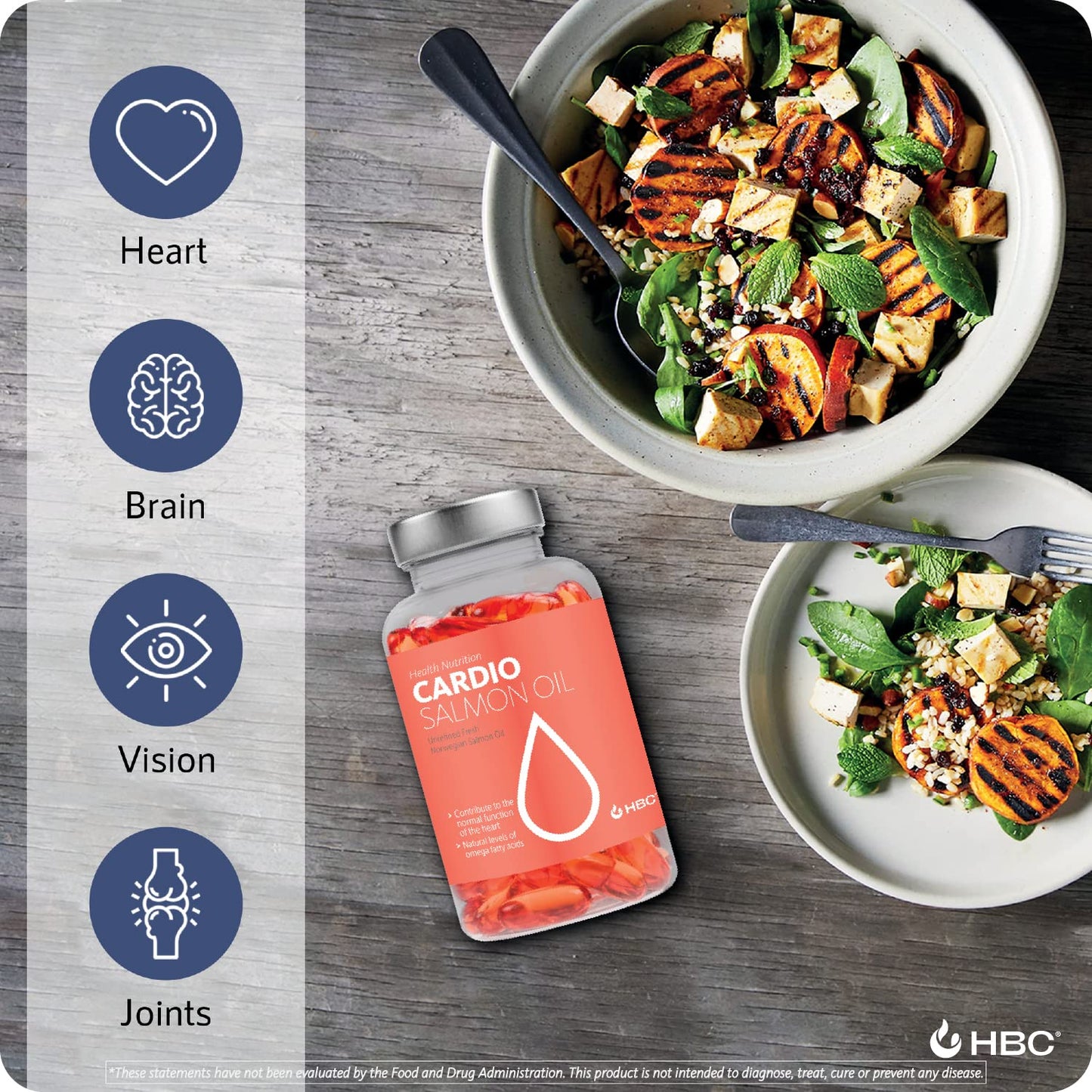 Cardio Triple Strength Omega 3 Fish Oil - 1000mg, Norwegian Salmon Oil with EPA, DHA & Astaxanthin, No Burp or Aftertaste, Omega 3 Fatty Acids Fish Oil Supplement for Eye, Brain & Heart - 90 Capsules
